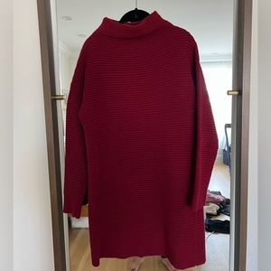 Burgundy madewell sweater dresss